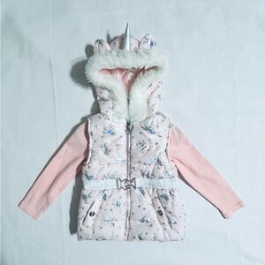 Little Lass Light Pink Shirt And Vest.